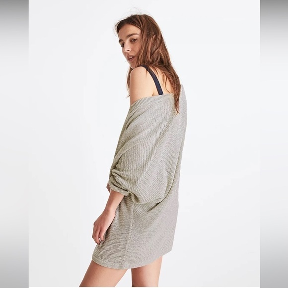 MADEWELL Seabank tan beige crochet Cardigan open drapey Sweater - Picture 2 of 8